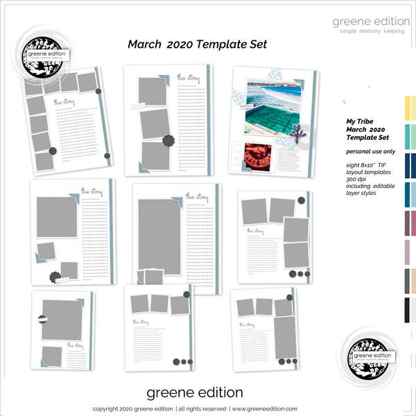 greene edition, My Tribe Templates, My Tribe mini Kit, greene edition, copyright 2020 greeneedition.shop