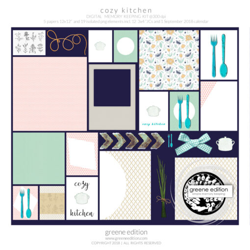 Cozy Kitchen, page kit - GreeneEdition_CozyKitchen_MiniKit