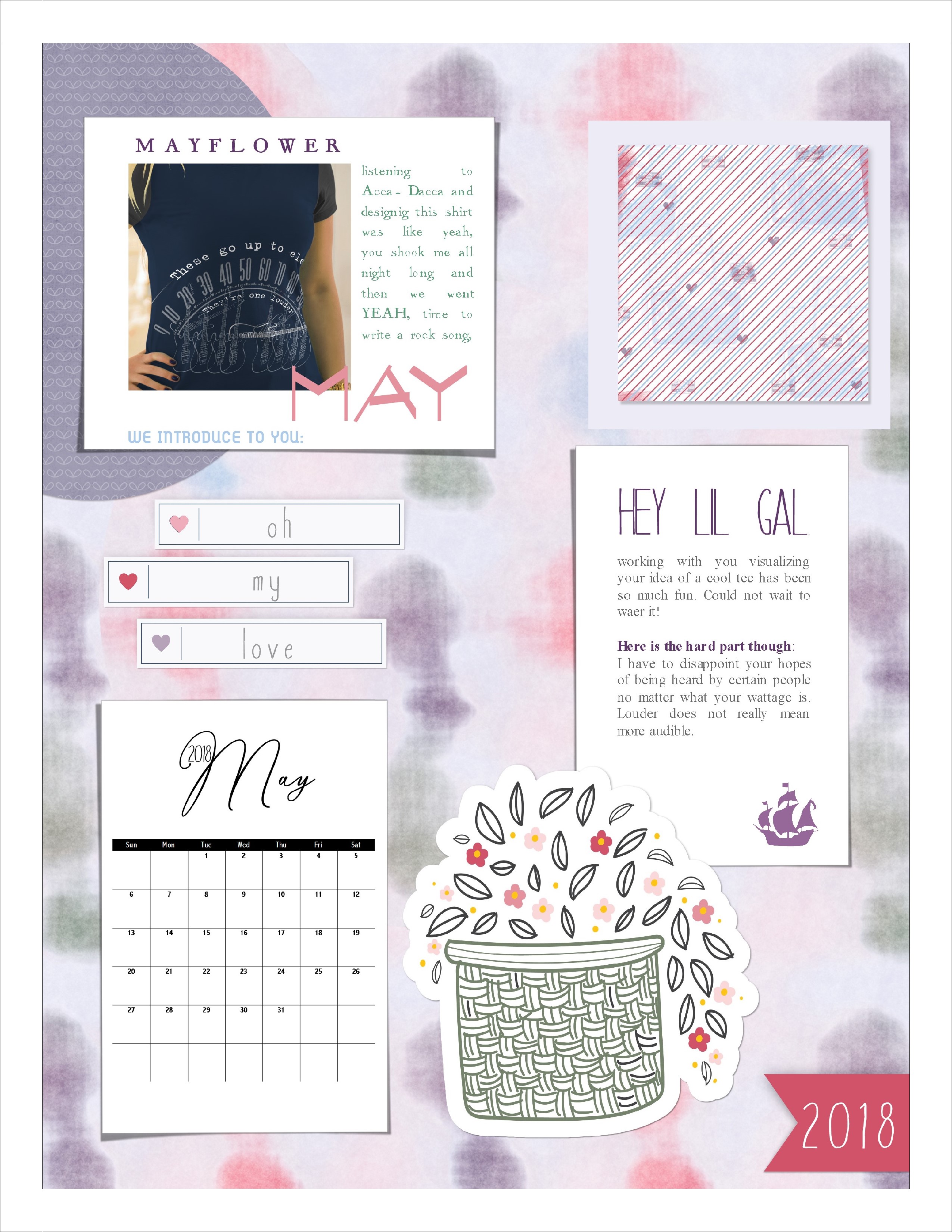 Flower Power Free Page Layout Kit- copyright greene edition 2018 - all rights reserved